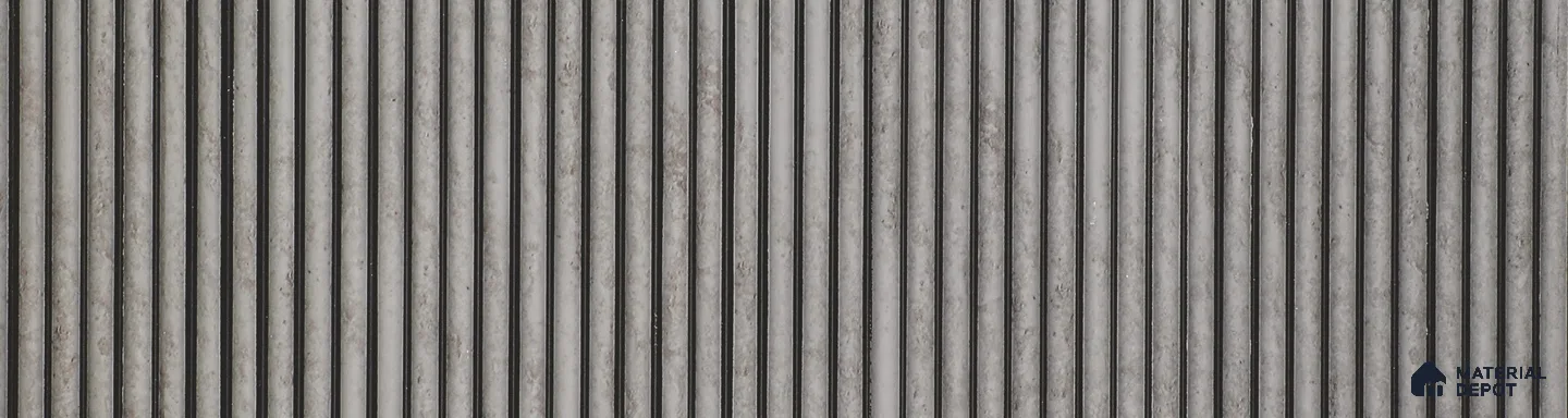 Grey Plain Colour Louver PN 06002 8 ft x 12 inch Charcoal Panel - 7 mm | Suitable for Feature Wall, TV Unit & Living Room | Width is Subjected to 5% Variation