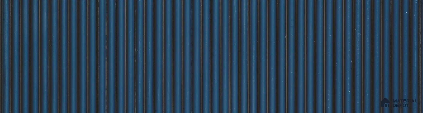 Blue Plain Colour Louver PN 06003 8 ft x 12 inch Charcoal Panel - 7 mm | Suitable for Feature Wall, TV Unit & Living Room | Width is Subjected to 5% Variation