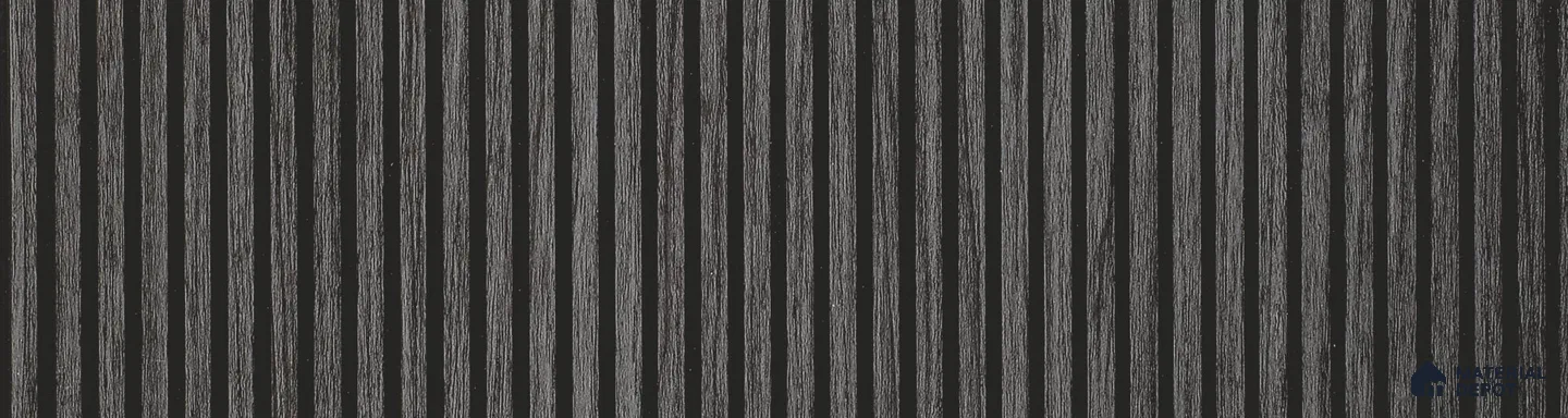 Grey Wooden Louver PN 06007 8 ft x 12 inch Charcoal Panel - 7 mm | Suitable for Feature Wall, TV Unit & Living Room | Width is Subjected to 5% Variation