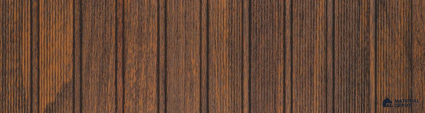 Brown Wooden Louver PN 05991 8 ft x 12 inch Charcoal Panel - 7 mm | Suitable for Feature Wall, TV Unit & Living Room | Width is Subjected to 5% Variation