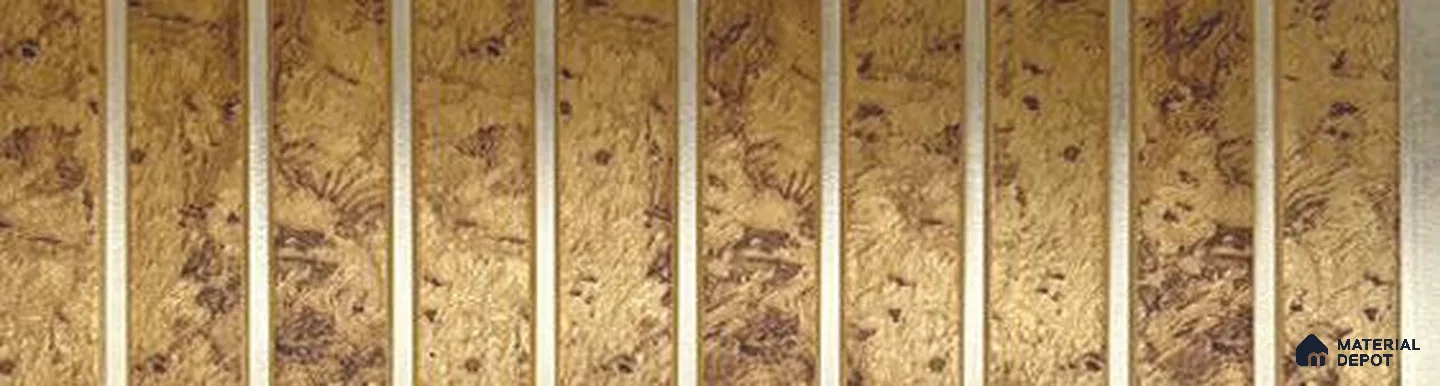 Brown Marble Louver PN 05993 8 ft x 12 inch Charcoal Panel - 7 mm | Suitable for Feature Wall, TV Unit & Living Room | Width is Subjected to 5% Variation