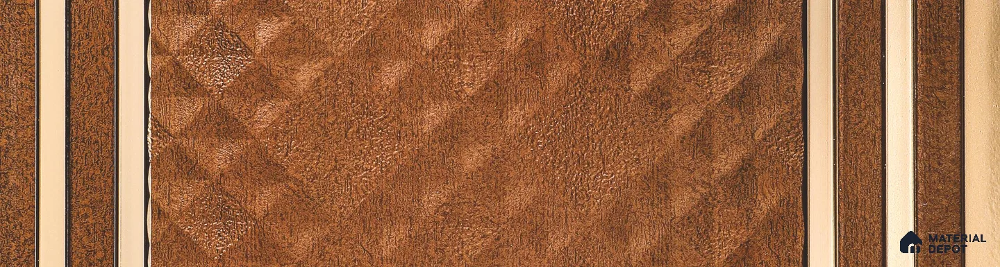 Brown Patterned Louver PN 06009 8 ft x 12 inch Charcoal Panel - 7 mm | Suitable for Feature Wall, TV Unit & Living Room | Width is Subjected to 5% Variation
