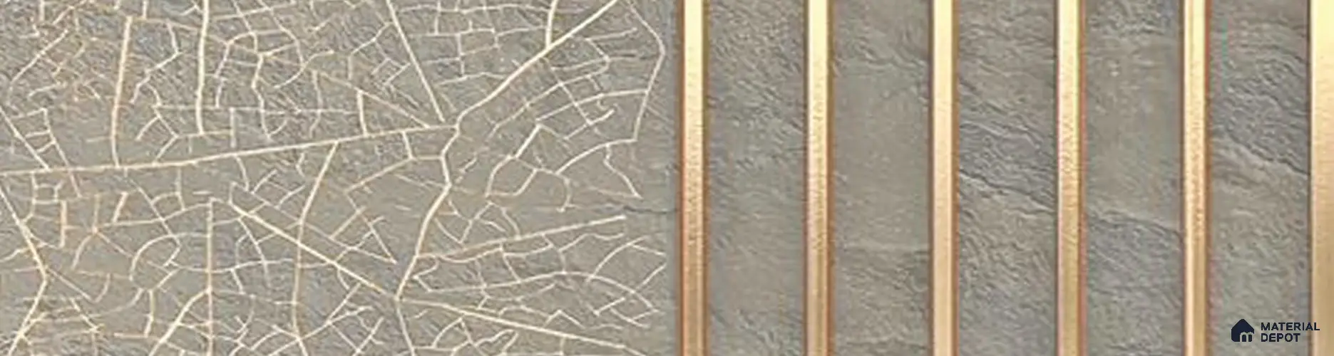 Grey Patterned Louver PN 06014 8 ft x 12 inch Charcoal Panel - 7 mm | Suitable for Feature Wall, TV Unit & Living Room | Width is Subjected to 5% Variation
