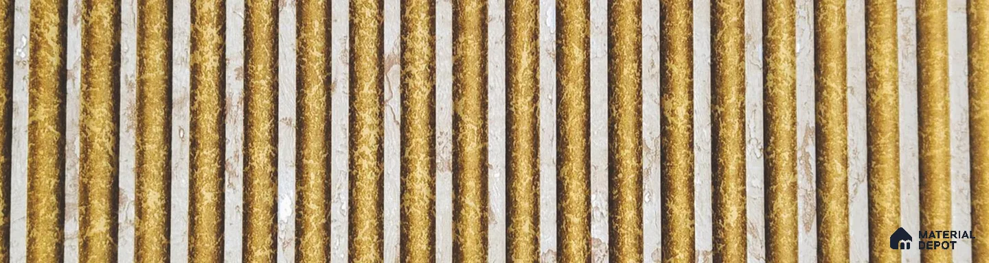Gold Stone Louver PN 05999 8 ft x 12 inch Charcoal Panel - 7 mm | Suitable for Feature Wall, TV Unit & Living Room | Width is Subjected to 5% Variation