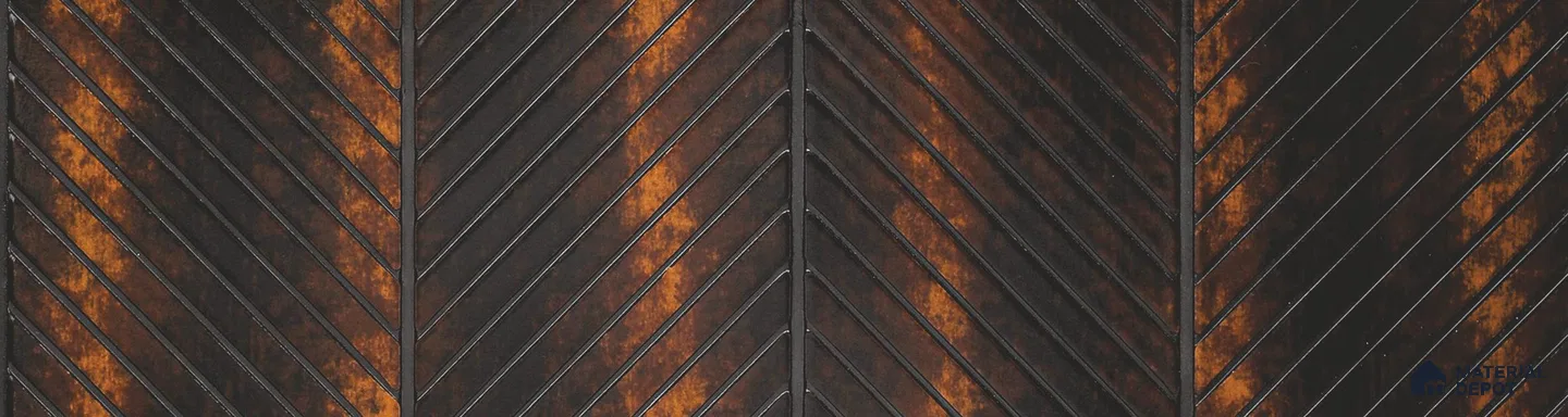 Brown Patterned Louver PN 06016 8 ft x 12 inch Charcoal Panel - 7 mm | Suitable for Feature Wall, TV Unit & Living Room | Width is Subjected to 5% Variation
