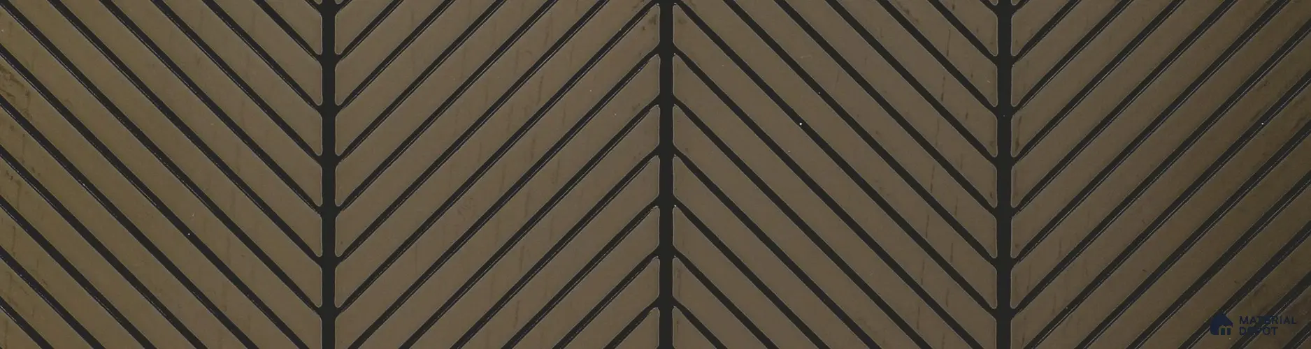 Brown Plain Colour Louver PN 06019 8 ft x 12 inch Charcoal Panel - 7 mm | Suitable for Feature Wall, TV Unit & Living Room | Width is Subjected to 5% Variation