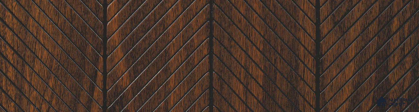 Brown Wooden Louver PN 06018 8 ft x 12 inch Charcoal Panel - 7 mm | Suitable for Feature Wall, TV Unit & Living Room | Width is Subjected to 5% Variation