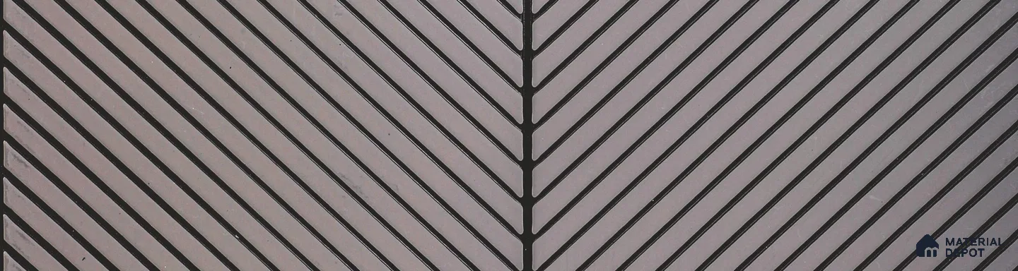 Grey Patterned Louver PN 06010 8 ft x 12 inch Charcoal Panel - 7 mm | Suitable for Feature Wall, TV Unit & Living Room | Width is Subjected to 5% Variation