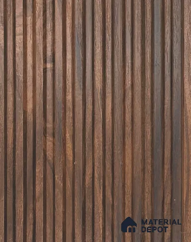 Brown Wooden Louver PN 05960 8 ft x 4.1 inch Charcoal Panel - 7 mm | Suitable for Feature Wall, TV Unit & Living Room | Width is Subjected to 5% Variation