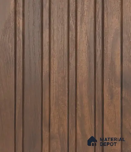 Brown Wooden Louver PN 05972 8 ft x 4.4 inch Charcoal Panel - 7 mm | Suitable for Feature Wall, TV Unit & Living Room | Width is Subjected to 5% Variation
