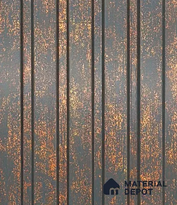 Brown Marble Louver PN 05968 8 ft x 4.4 inch Charcoal Panel - 7 mm | Suitable for Feature Wall, TV Unit & Living Room | Width is Subjected to 5% Variation