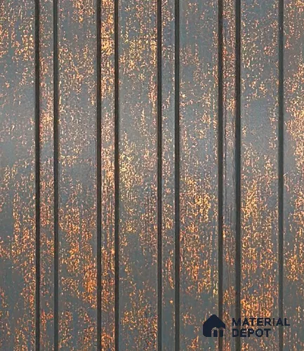 Brown Marble Louver PN 05968 8 ft x 4.4 inch Charcoal Panel - 7 mm | Suitable for Feature Wall, TV Unit & Living Room | Width is Subjected to 5% Variation