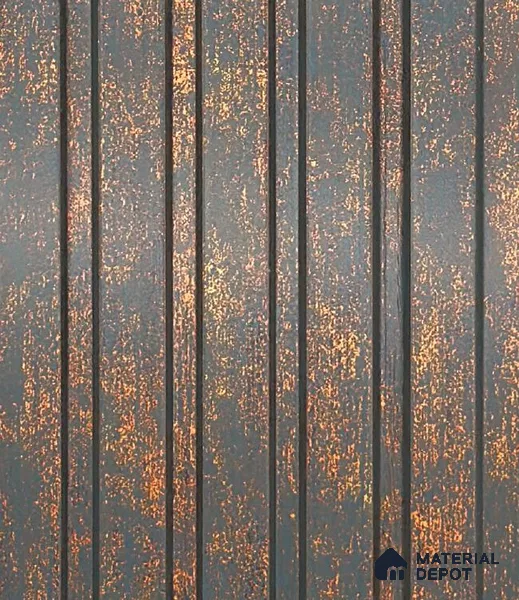 Brown Marble Louver PN 05968 8 ft x 4.4 inch Charcoal Panel - 7 mm | Suitable for Feature Wall, TV Unit & Living Room | Width is Subjected to 5% Variation