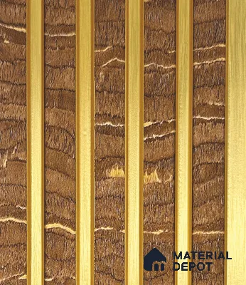 Brown Stone Louver PN 05971 8 ft x 4.4 inch Charcoal Panel - 7 mm | Suitable for Feature Wall, TV Unit & Living Room | Width is Subjected to 5% Variation