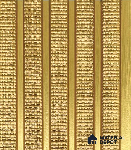 Gold Patterned Louver PN 05969 8 ft x 4.4 inch Charcoal Panel - 7 mm | Suitable for Feature Wall, TV Unit & Living Room | Width is Subjected to 5% Variation