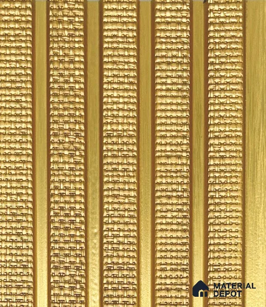 Gold Patterned Louver PN 05969 8 ft x 4.4 inch Charcoal Panel - 7 mm | Suitable for Feature Wall, TV Unit & Living Room | Width is Subjected to 5% Variation