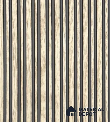 Cream Stone Louver PN 05974 8 ft x 4.7 inch Charcoal Panel - 7 mm | Suitable for Feature Wall, TV Unit & Living Room | Width is Subjected to 5% Variation