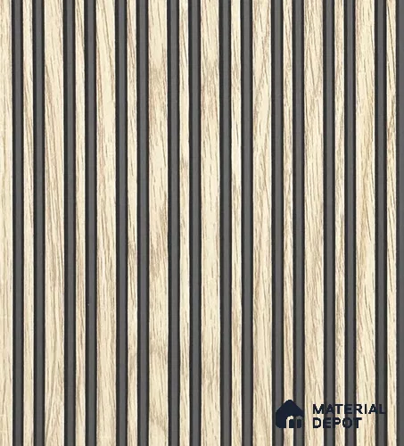 Cream Stone Louver PN 05974 8 ft x 4.7 inch Charcoal Panel - 7 mm | Suitable for Feature Wall, TV Unit & Living Room | Width is Subjected to 5% Variation