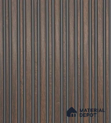 Brown Wooden Louver PN 05975 8 ft x 4.7 inch Charcoal Panel - 7 mm | Suitable for Feature Wall, TV Unit & Living Room | Width is Subjected to 5% Variation