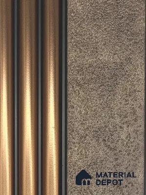 Brown Patterned Louver PN 05984 8 ft x 3.8 inch Charcoal Panel - 7 mm | Suitable for Feature Wall, TV Unit & Living Room | Width is Subjected to 5% Variation
