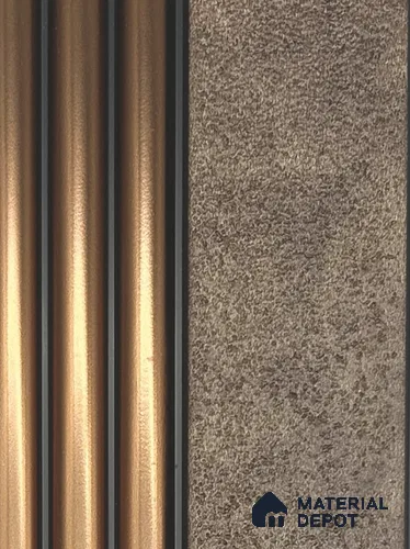 Brown Patterned Louver PN 05984 8 ft x 3.8 inch Charcoal Panel - 7 mm | Suitable for Feature Wall, TV Unit & Living Room | Width is Subjected to 5% Variation