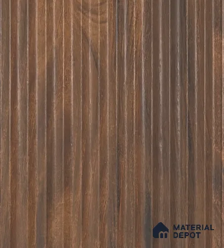 Brown Wooden Louver PN 05980 8 ft x 4.7 inch Charcoal Panel - 7 mm | Suitable for Feature Wall, TV Unit & Living Room | Width is Subjected to 5% Variation