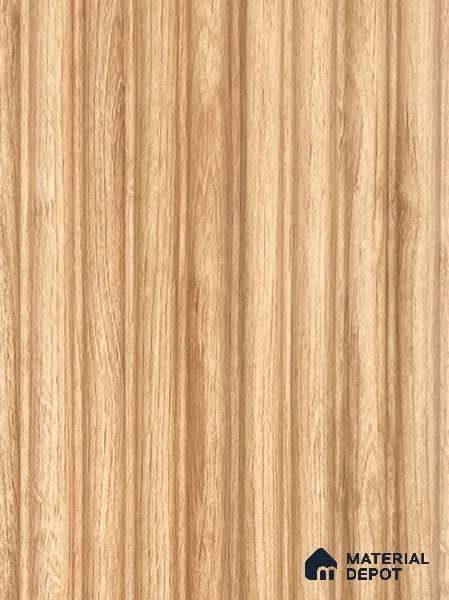 Brown Wooden Louver PN 05987 8 ft x 3.8 inch Charcoal Panel - 7 mm | Suitable for Feature Wall, TV Unit & Living Room | Width is Subjected to 5% Variation