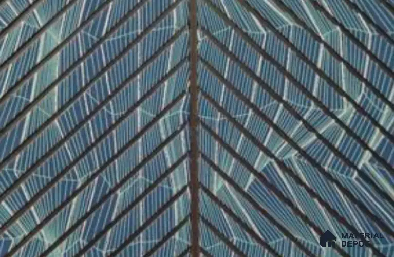 Blue Patterned Louver PN 05988 8 ft x 7.8 inch Charcoal Panel - 7 mm | Suitable for Feature Wall, TV Unit & Living Room | Width is Subjected to 5% Variation