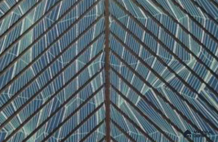 Blue Patterned Louver PN 05988 8 ft x 7.8 inch Charcoal Panel - 7 mm | Suitable for Feature Wall, TV Unit & Living Room | Width is Subjected to 5% Variation