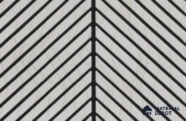White Patterned Louver PN 05989 8 ft x 7.8 inch Charcoal Panel - 7 mm | Suitable for Feature Wall, TV Unit & Living Room | Width is Subjected to 5% Variation