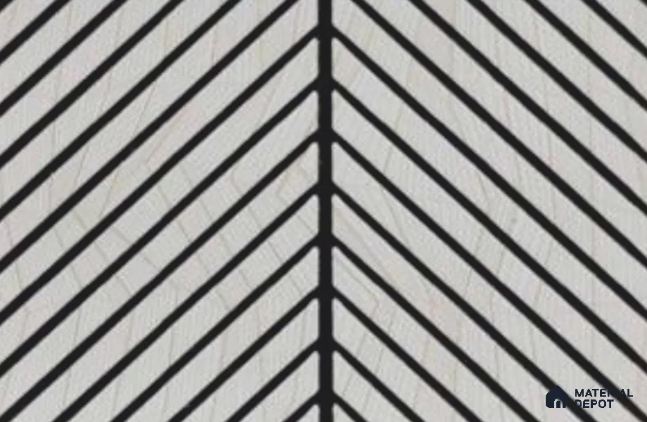 White Patterned Louver PN 05989 8 ft x 7.8 inch Charcoal Panel - 7 mm | Suitable for Feature Wall, TV Unit & Living Room | Width is Subjected to 5% Variation