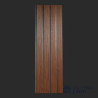 Brown Wood Look PVC Louver/Panel | 10 ft x 1 ft | 10 - mm | PN 02892