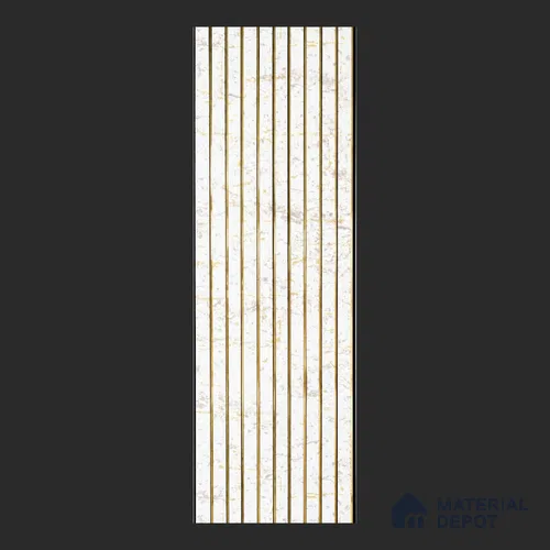 White Marble Look PVC Louver/Panel | 10 ft x 1 ft | 10 - mm | PN 08017