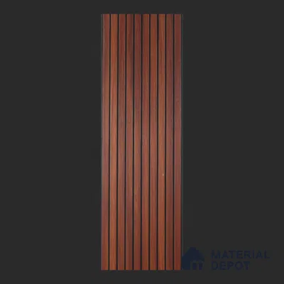 Brown Wooden Louver PN 00387 10 ft x 12 inch PVC Panel - 10 mm | Suitable for Feature Wall, TV Unit & Living Room | Width is Subjected to 5% Variation