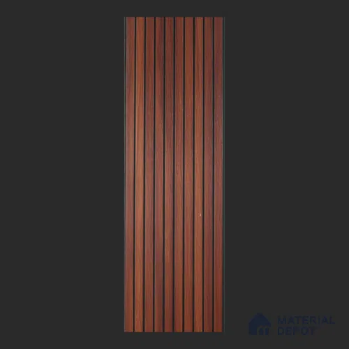 Brown Wooden Louver PN 00387 10 ft x 12 inch PVC Panel - 10 mm | Suitable for Feature Wall, TV Unit & Living Room | Width is Subjected to 5% Variation
