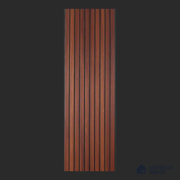 Brown Wooden Louver PN 00387 10 ft x 12 inch PVC Panel - 10 mm | Suitable for Feature Wall, TV Unit & Living Room | Width is Subjected to 5% Variation