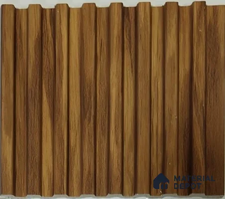 Brown Wood Look PN 07882 9.5 ft x 5 inch Charcoal Panel/Louver - 11 mm