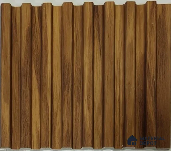 Brown Wood Look PN 07882 9.5 ft x 5 inch Charcoal Panel/Louver - 11 mm