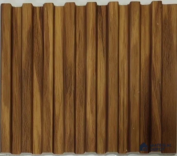 Brown Wood Look PN 07882 9.5 ft x 5 inch Charcoal Panel/Louver - 11 mm