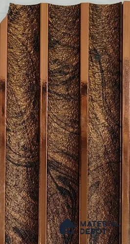 Gold Metallic Look PN 07883 9.5 ft x 5 inch Charcoal Panel/Louver - 11 mm