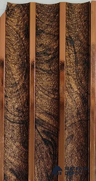 Gold Metallic Look PN 07883 9.5 ft x 5 inch Charcoal Panel/Louver - 11 mm