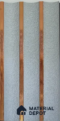 White Stone Look PN 07884 9.5 ft x 5 inch Charcoal Panel/Louver - 11 mm