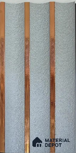 White Stone Look PN 07884 9.5 ft x 5 inch Charcoal Panel/Louver - 11 mm
