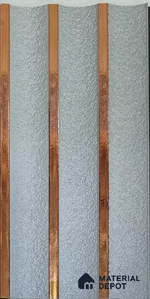 White Stone Look PN 07884 9.5 ft x 5 inch Charcoal Panel/Louver - 11 mm