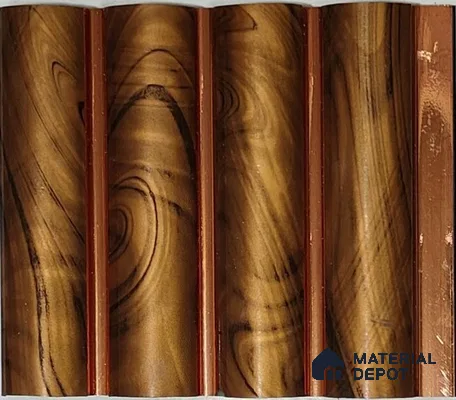 Brown Wood Look PN 07886 9.5 ft x 5 inch Charcoal Panel/Louver - 11 mm