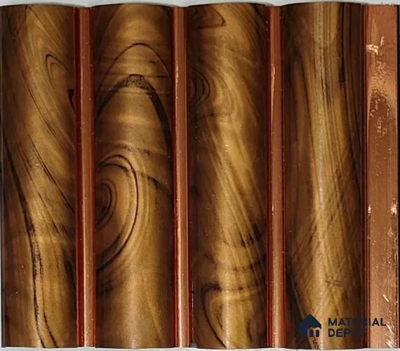 Brown Wood Look PN 07886 9.5 ft x 5 inch Charcoal Panel/Louver - 11 mm