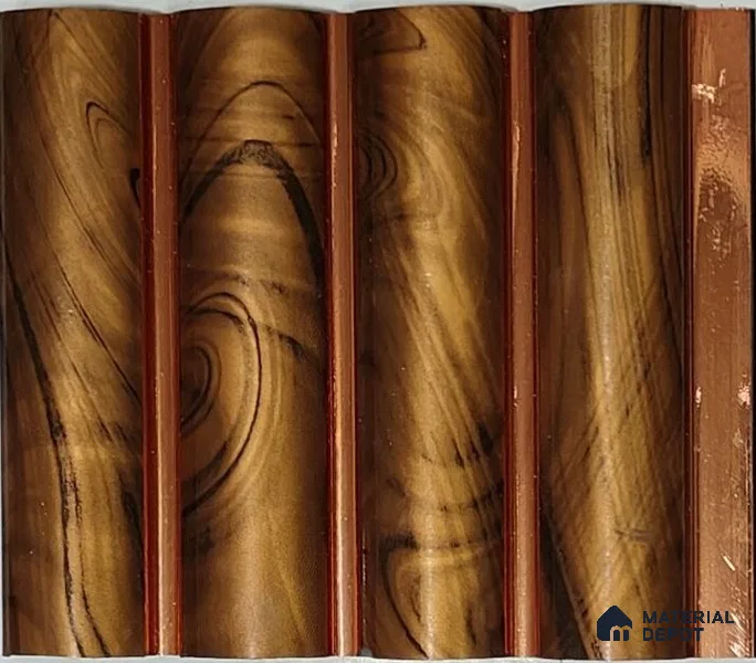 Brown Wood Look PN 07886 9.5 ft x 5 inch Charcoal Panel/Louver - 11 mm