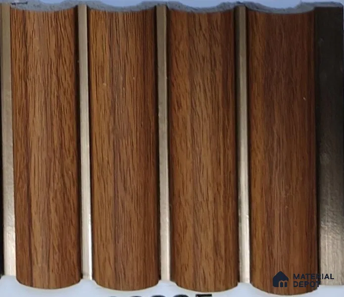 Brown Wood Look PN 07890 9.5 ft x 5 inch Charcoal Panel/Louver - 11 mm