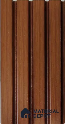Brown Wood Look PN 07891 9.5 ft x 5 inch Charcoal Panel/Louver - 11 mm