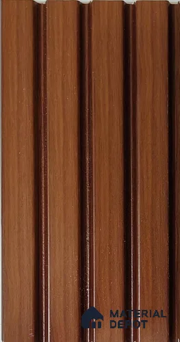 Brown Wood Look PN 07891 9.5 ft x 5 inch Charcoal Panel/Louver - 11 mm